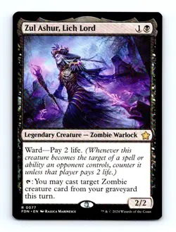 #77 2024 Foundations FDN Zul Ashur, Lich Lord RARE - Image 1