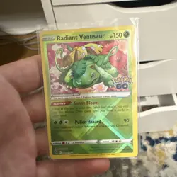 Pokemon Radiant Venusaur Radiant Rare Holo 004/078 Pokemon GO 2022 150 HP - Image 1