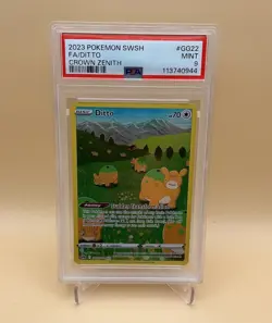2023 Pokemon SWSH Crown Zenith #GG22 FA Ditto PSA 9 MINT - Image 1