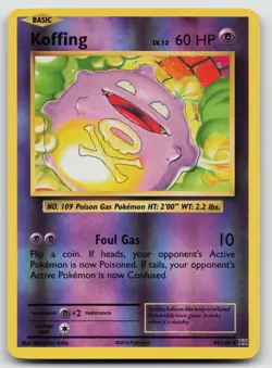 Koffing 50/108 Reverse Holo Evolutions Pokemon LP - Image 1