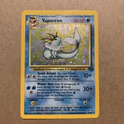 Vaporeon Holo Rare - 1999 Pokemon TCG Jungle Set 12/64 Unlimited - Image 1