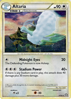 Pokemon TCG - Altaria - 2/102 - Holo - Rare - HGSS: Triumphant [Near Mint] - Image 1