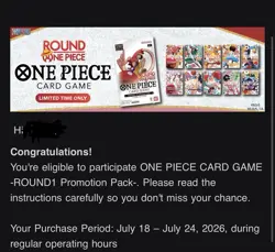 Round 1 x One Piece Collab Promo Card Presale (1 Pack) - Image 2