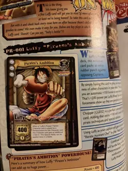 One Piece CCG The Quest Begins Pirate’s Ambition Luffy PR001 Shonen Jump Promo - Image 1