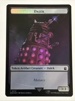 MTG Universes Beyond: Doctor Who Dalek/Food Token Foil 0012/0025 NM - Image 1