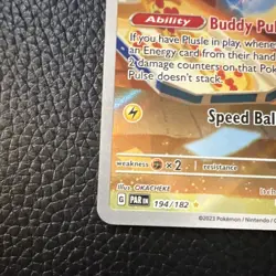 Pokemon Company Minun 194/182 Paradox Rift Illustration Rare Full Art Holo EN - Image 5