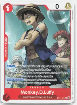 Monkey.D.Luffy OP14-013 SR Foil One Piece The Azure Sea's Seven NM - Image 1