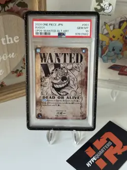 Buggy 051 Wanted Alternate Art One Piece Japanese OP09 SP PSA 10 - Image 1