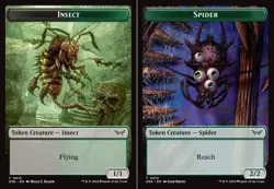 Insect (0013) // Spider Double-Sided Token - Foil x1 - Duskmourn: House of Horro - Image 1