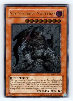 Yugioh Sky Scourge Norleras FOTB-EN022 Ultimate Rare - NM 💎 - Image 1