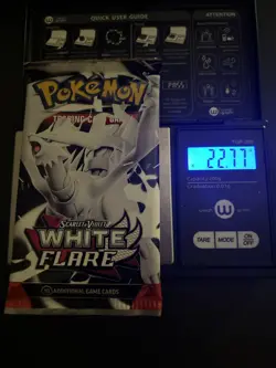 Heavy Lot Of 2 22.77 & 22.83 Pokemon TCG SV10.5 White Flare Booster Pack Sealed! - Image 2