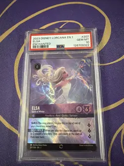 2023 DISNEY LORCANA THE FIRST CHAPTER ENCHANTED 207 ELSA SPIRIT OF WINTER PSA 10 - Image 1