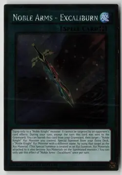 Yugioh Noble Arms - Excaliburn NKRT-EN023 Limited Edition Platinum Rare NM - Image 1