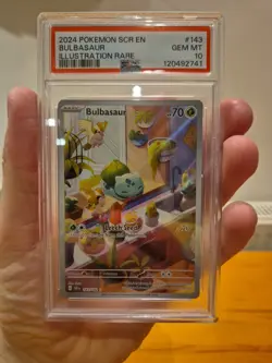 Bulbasaur 143/142 PSA 10 | Pokemon TCG Scarlet & Violet Stellar Crown - Image 1