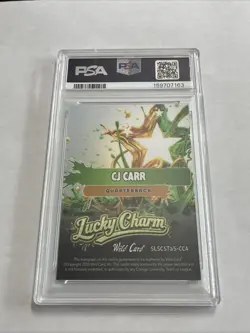 CJ Carr 1/1 Auto PSA 9 Wild Card 2026 Lucky Charm 🍀 Note Dame QB! - Image 2