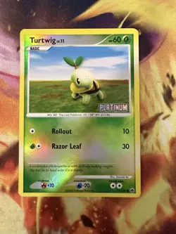 Pokemon Turtwig - [Platinum] 077/100 Burger King Reverse Holo - Image 1