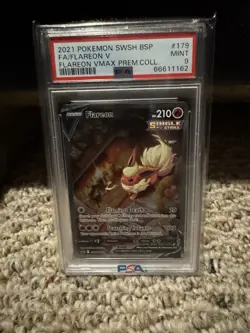 Pokemon Flareon V SWSH179 Alt Full Art Sword & Shield Black Star Promo PSA 9 - Image 1