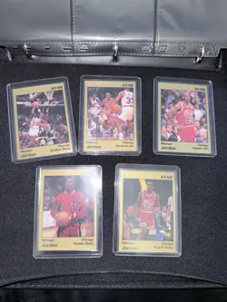 1991 STAR CO. Super Rare GOLD VARIANT Complete 5 card set w/Michael Jordan - Image 1