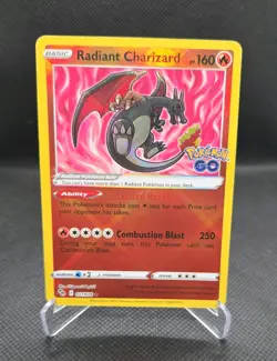 Pokemon TCG Radiant Charizard Pokemon Go 011/078 Holo Radiant Rare LP - Image 1