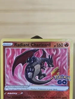 Radiant Charizard 011/078 Pokemon GO Radiant Rare Holo English HP 160 Basic - Image 4