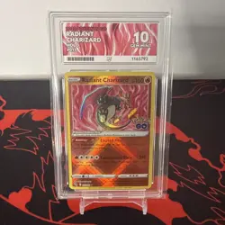 Radiant Charizard 011/078 2022 Pokemon GO Holo Radiant Rare - ACE 10 - Image 1