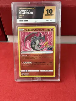 Radiant Charizard 011/078 2022 Pokemon GO Holo Radiant Rare - ACE 10 - Image 1