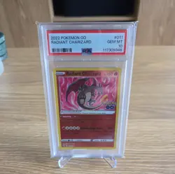 Radiant Charizard 011/078 Holo Pokemon GO Pokemon Card PSA 10 - Image 1