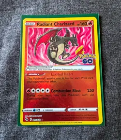 Radiant Charizard Pokemon GO 011/078 Radiant Rare Holo English - Image 1