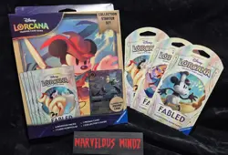 Disney Lorcana Fabled Collection Starter Set And 3 Sleeve Art Set New Sealed - Image 1