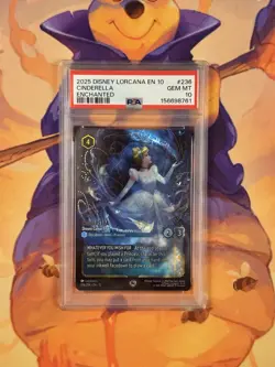 Disney Lorcana PSA 10 Cinderella - Dream Come True Enchanted Foil #236 - Image 2