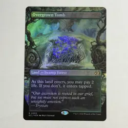 Overgrown Tomb (Borderless) -Foil Near Mint MTG Lorwyn Eclipsed ECL - Image 1