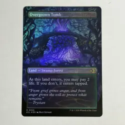 Overgrown Tomb (Borderless) -Foil Near Mint MTG Lorwyn Eclipsed ECL - Image 2