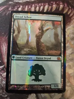 1 LP Foil MTG Dryad Arbor Magic: the Gathering Card! (From The Vault: Realms) - Image 1