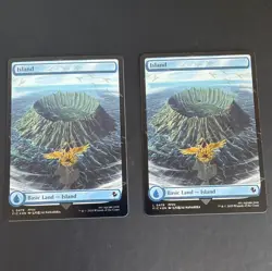 MTG Chocobo Track Foil Final Fantasy Full Art Island 0479 Basic Land x2 - Image 1