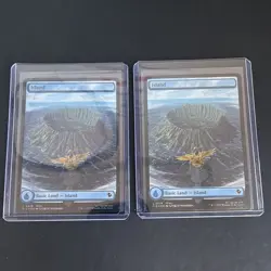 MTG Chocobo Track Foil Final Fantasy Full Art Island 0479 Basic Land x2 - Image 3