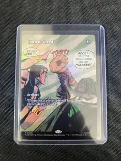 Horn Of Greed (Borderless) (Foil) - Marvel Universe Eternal - Legal NM - Image 1