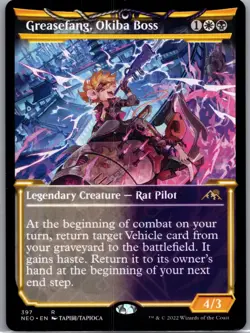 Greasefang, Okiba Boss (Showcase) R Kamigawa: Neon Dynasty 397 NM Normal - Image 1