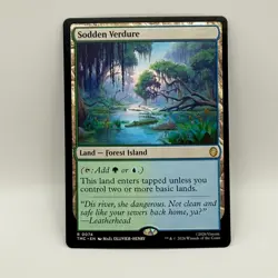 Magic The Gathering Sodden Verdure TMC 0074 TMNT Rare Land Forest Island MTG - Image 2
