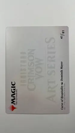 MTG Innistrad Crimson Vow Art Series Curse of Hospitality Art Card 41/81 - Image 2