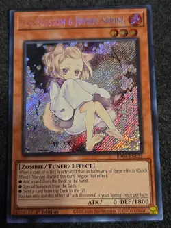 Ash Blossom & Joyous Spring (Alt Art) RA04-EN025 Secret Rare Yugioh Card LP - Image 1
