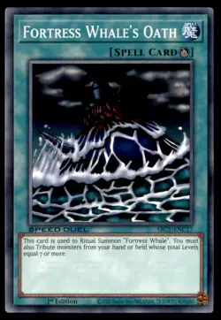Yu Gi Oh! Fortress Whales Oath SBC1 ENC17 Speed Duel 1st Edition Regular - Image 1