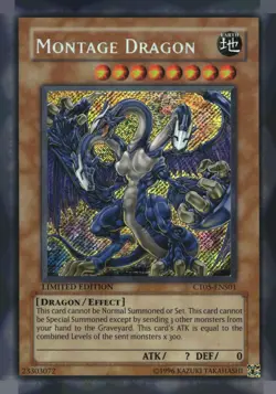 Montage Dragon CT05-ENS01 Secret Rare 2008 Collectors Tin Yu-Gi-Oh Limited NM - Image 1