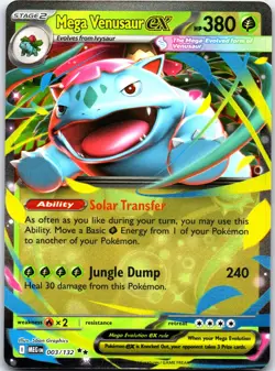 Mega Venusaur ex Holo Double Rare ME01: Mega Evolution 003/132 NM - Image 1
