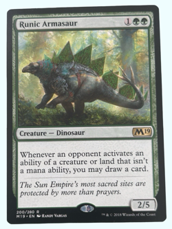 Runic Armasaur, Core 2019, NM Near Mint, Magic the Gathering MTG - Image 1