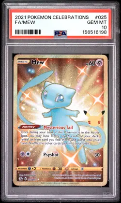 2021 POKEMON CELEBRATIONS #025 FULL ART/MEW PSA 10 - Image 1
