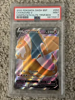 Pokemon SWSH BSP Charizard V CHMPN. PATH Elite Trainer Box PSA 9 Mint - Image 1