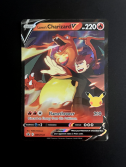 Pokemon LANCE'S CHARIZARD V SWSH133 CELEBRATIONS BLACK STAR PROMO LP - Image 1