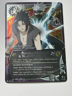 Naruto TCG CCG Sasuke Uchiha & Kakashi Hatake Card Foil Promo English Near Mint - Image 5