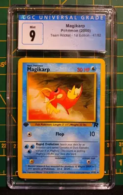 2000 Magikarp 1st Edition Team Rocket CGC 9 Pokemon WOTC - Image 1