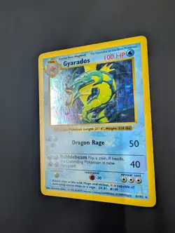 Pokemon TCG Gyarados 006/102 Base Set (Shadowless) Holo MP+ - Image 2